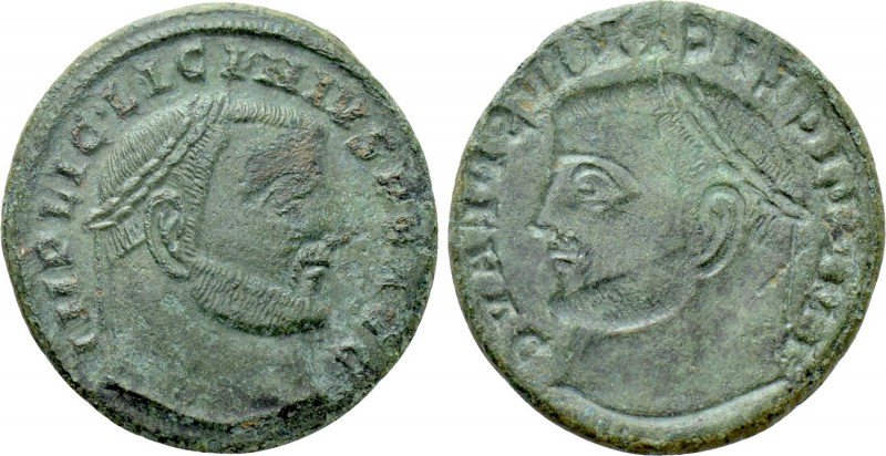 LICINIUS I (308-324). Follis. Obverse brockage from uncertain mint. 

Obv: IMP...