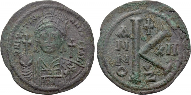 JUSTINIAN I (527-565). Half Follis. Cyzicus. Dated RY 12 (538/9). 

Obv: D N I...