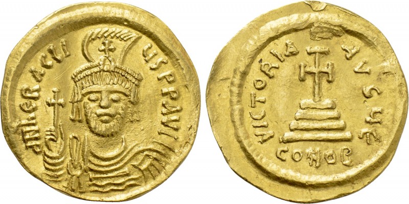 HERACLIUS (610-641). GOLD Solidus. Constantinople. 

Obv: δ N ҺЄRACLIЧS P P AV...