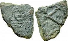 LEONTIUS (695-698). Half Follis. Constantinople. Dated RY 1 (695/6).