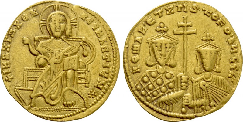CONSTANTINE VII PORPHYROGENITUS with ROMANUS I and CHRISTOPHER (913-959). GOLD S...