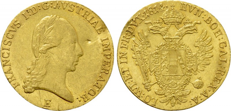 AUSTRIA. Franz I (1804-1835). GOLD Ducat (1814-E). Karlsburg. 

Obv: FRANCISCV...