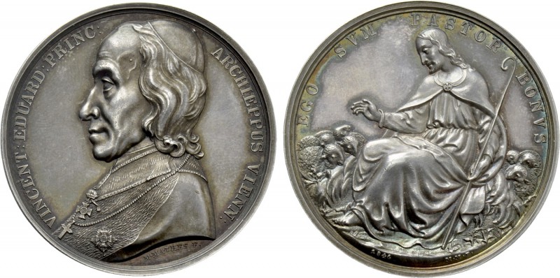AUSTRIA. Vienna. Vinzenz Eduard Milde (1832-1853). Silver Medal (1846). By M. Ma...