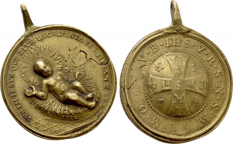 FRANCE. Bronze Medal (1712). The Infant Jesus. 

Obv: VER IM IESVS QVÆ PLVR LA...
