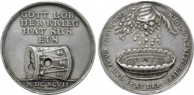 HOLY ROMAN EMPIRE. Leopold I (1657-1705). Silver Medal (1697). By Chr. Wermuth. Commemorating the Treaty of Rijswijk.