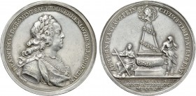 HOLY ROMAN EMPIRE. Franz I (1745-1765). Silver Medal (1765). By A. F. Widemann. Commemorating his Death.