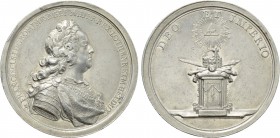 HOLY ROMAN EMPIRE. Franz I (1745-1765). Silver Medal (1745). By M. Donner. Commemorating his Coronation in Frankfurt.