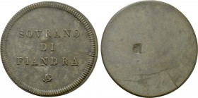 ITALY (Early 19th century). Bronze Weight for a sovrana di Fiandra from Lombardy-Venetia.