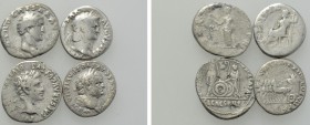 4 Scarce Roman Denari: Nero, Otho, Augustus, Titus.