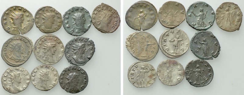 10 Antoniniani of Gallienus. 

Obv: .
Rev: .

. 

Condition: See picture....