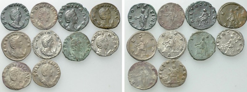 10 Antoniniani of Salonina. 

Obv: .
Rev: .

. 

Condition: See picture....