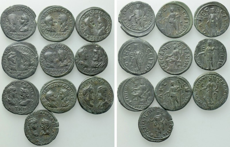 10 Roman Provincial Coins. 

Obv: .
Rev: .

. 

Condition: See picture.
...
