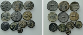 11 Greek Coins.