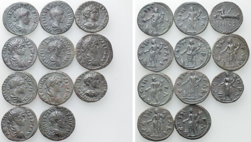 11 Roman Provincial Coins of Parium. 

Obv: .
Rev: .

. 

Condition: See ...