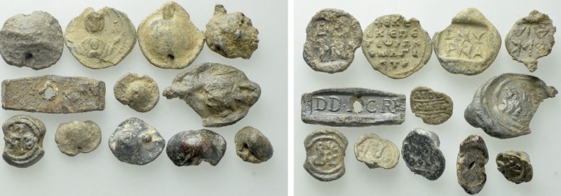 12 Roman and Byzantine Seals. 

Obv: .
Rev: .

. 

Condition: See picture...