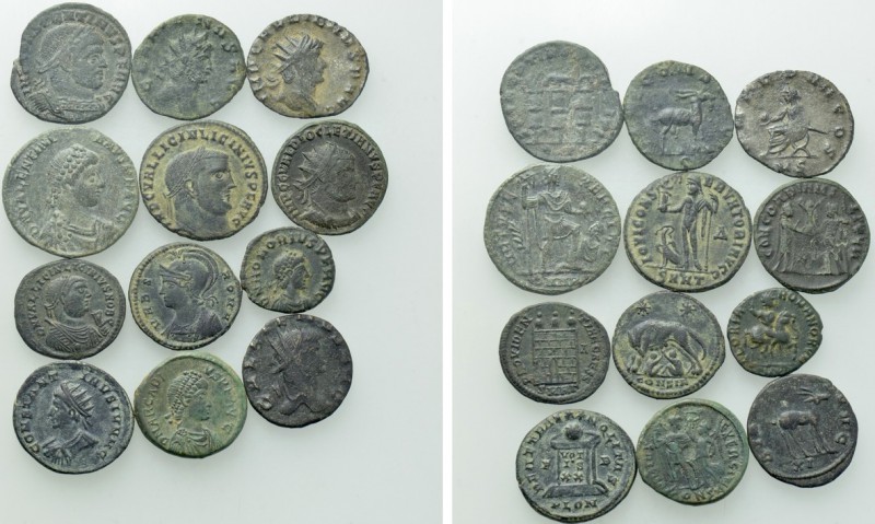 12 Roman Coins. 

Obv: .
Rev: .

. 

Condition: See picture.

Weight: g...