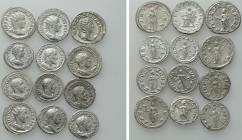12 Roman Silver Coins.