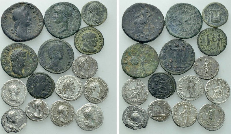 15 Roman coins. 

Obv: .
Rev: .

. 

Condition: See picture.

Weight: g...
