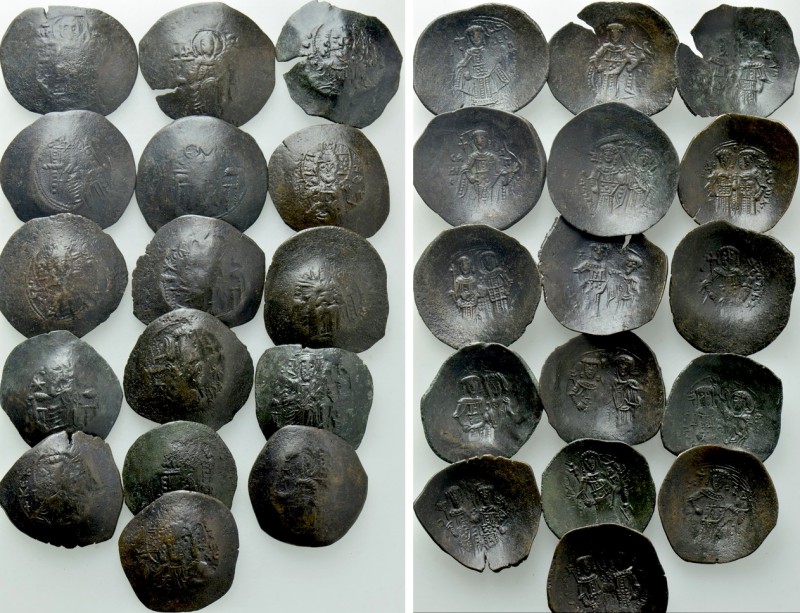 16 Late Byzantine Coins. 

Obv: .
Rev: .

. 

Condition: See picture.

...