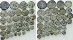 Circa 34 Greek Coins.