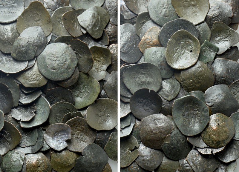 Circa 100 Late Byzantine Coins. 

Obv: .
Rev: .

. 

Condition: See pictu...