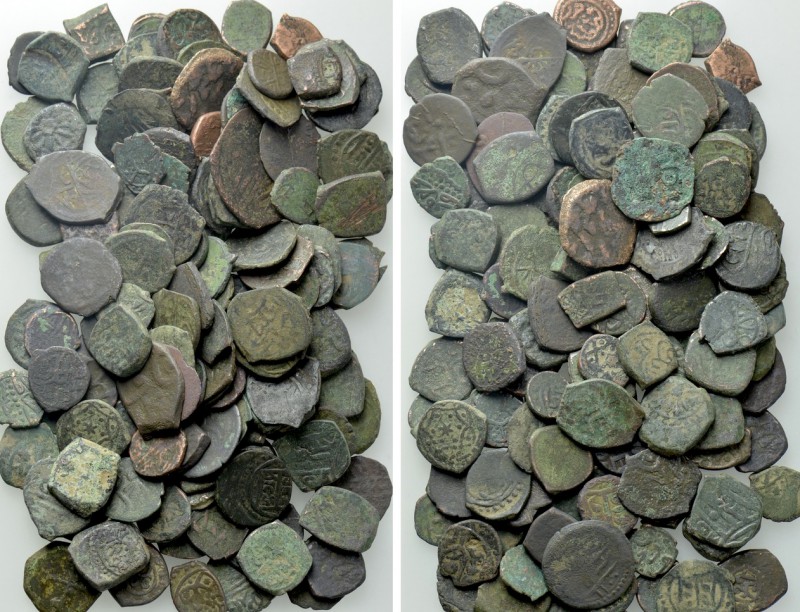 Circa 140 Ottoman Copper Coins. 

Obv: .
Rev: .

. 

Condition: See pictu...