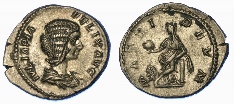 GIULIA DOMNA (madre di Caracalla), 211-217.

Denario, anno 217.

Busto drapp...