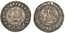 FERRARA. ERCOLE I D'ESTE, 1471-1505. Grossone.