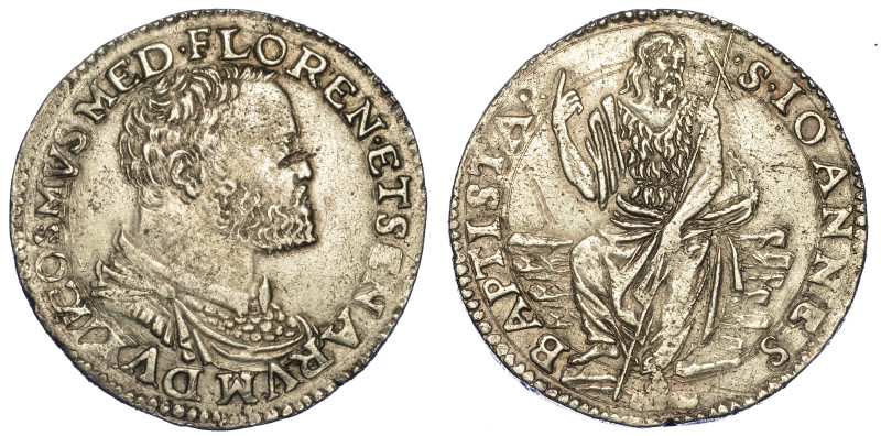FIRENZE. COSIMO I DE' MEDICI, 1537-1574.

Testone.

Busto corazzato del duca a d...