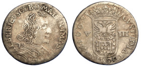 MASSA DI LUNIGIANA. ALBERICO II CYBO MALASPINA, 1662-1664 (I periodo). Da 8 Bolognini (Luigino) 1662.