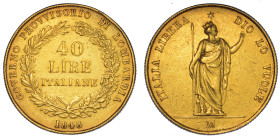 MILANO. GOVERNO PROVVISORIO DI LOMBARDIA, 1848. 40 Lire 1848.