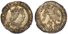 NAPOLI. FERDINANDO I D'ARAGONA, 1458-1494. Coronato.