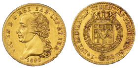 REGNO DI SARDEGNA. VITTORIO EMANUELE I DI SAVOIA, 1802-1821. 20 Lire 1820. Torino.