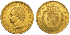 REGNO DI SARDEGNA. CARLO FELICE DI SAVOIA, 1821-1831. 80 Lire 1827. Genova.
