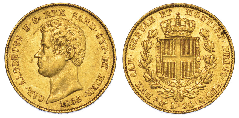 REGNO DI SARDEGNA. CARLO ALBERTO DI SAVOIA, 1831-1849.

20 Lire 1832. Torino....