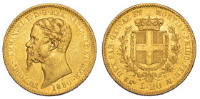 REGNO DI SARDEGNA. VITTORIO EMANUELE II DI SAVOIA, 1849-1861. 20 Lire 1850. Torino.