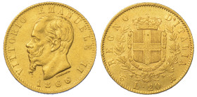 REGNO D'ITALIA. VITTORIO EMANUELE II DI SAVOIA, 1861-1878. 20 Lire 1866. Torino.