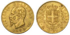 REGNO D'ITALIA. VITTORIO EMANUELE II DI SAVOIA, 1861-1878. 20 Lire 1873. Milano.