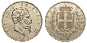 REGNO D'ITALIA. VITTORIO EMANUELE II DI SAVOIA, 1861-1878. 5 Lire 1870. Roma.