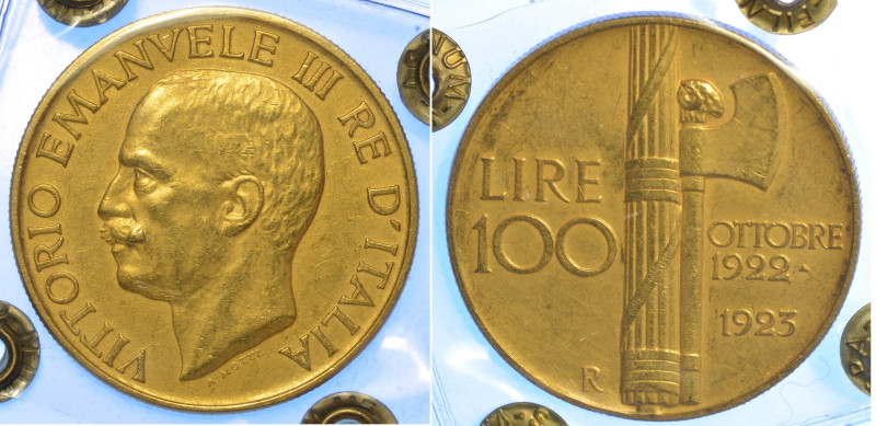 REGNO D'ITALIA. VITTORIO EMANUELE III DI SAVOIA, 1900-1946.

100 Lire 1923. Fa...
