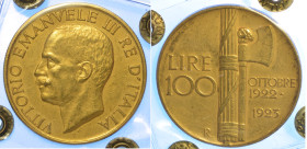 REGNO D'ITALIA. VITTORIO EMANUELE III DI SAVOIA, 1900-1946. 100 Lire 1923. Fascio.