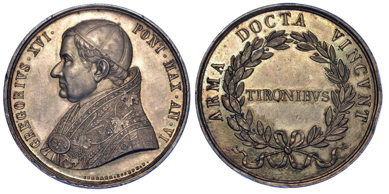 STATO PONTIFICIO. GREGORIO XVI, 1831-1846.

Medaglia in argento A. VI. Premio ...