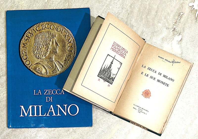 Lotto di due libri.

- STRADA M. LA ZECCA DI MILANO E LE SUE MONETE. Milano, 1...