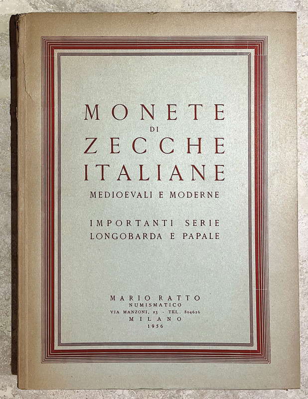 RATTO M.

MONETE DI ZECCHE ITALIANE MEDIOEVALI E MODERNE. IMPORTANTI SERIE LON...