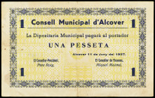 1 Pesseta. 11 Juny 1937. C.M. d´ ALCOVER. AT-85; RGH-6147. MBC+.