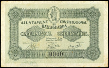 50 Cèntims. 3 Desembre 1937. Aj. de BELLAGUARDA. AT-359. MBC.