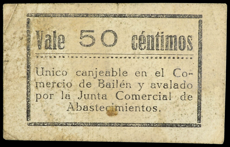 Junta Comercial de Abastecimientos BAILÉN (Jaén). (Algo sucio). RGH-No cat. MBC....