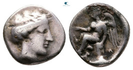 Bruttium. Terina circa 400-356 BC. Triobol AR
