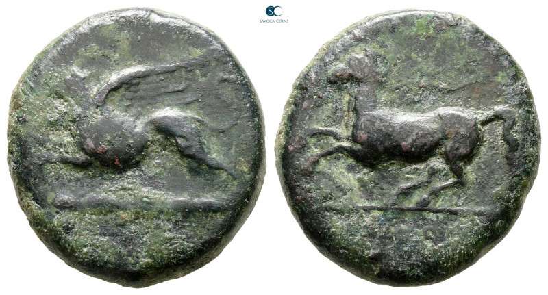 Sicily. Kainon. Dionysios II 367-357 BC. 
Bronze Æ

22 mm, 10,37 g



Nea...