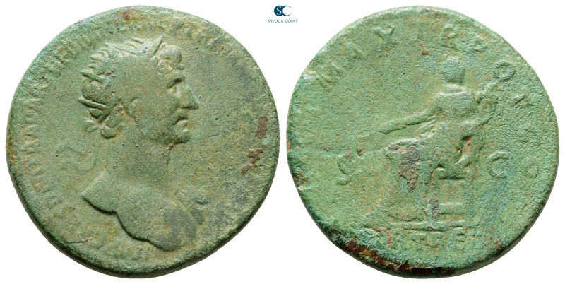 Hadrian AD 117-138. Rome
Dupondius Æ

27 mm, 12,17 g



Fine